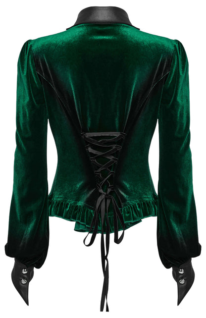 Punk Rave Fawn Gradient Printed Shirt in Green