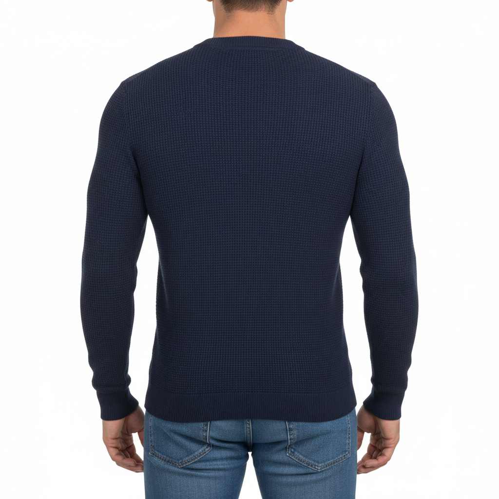 Jasper Conran Debenhams Men's Basketweave Cotton Jumper | Crew Neck Regular Fit | S-3XL