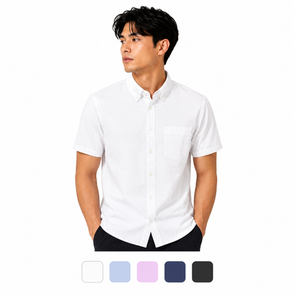 D555 Men's Oxford Shirt Big and Tall Short Sleeve 2XL-8XL