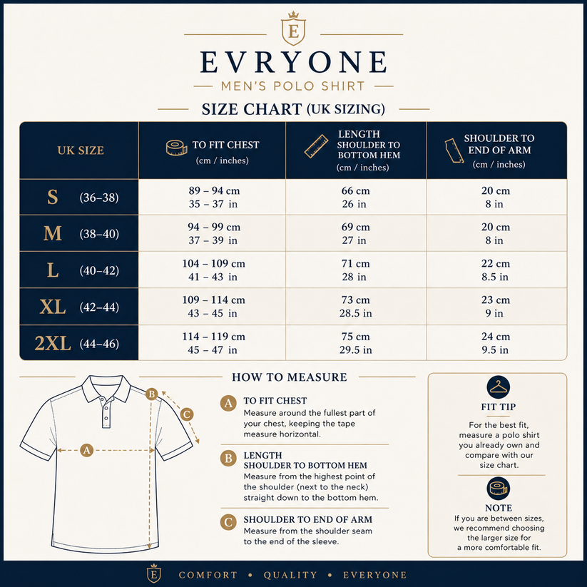 Evryone Mens Cotton Contrast Tipped Polo Shirt Short Sleeve S-2XL 6 Colours - additional view 3