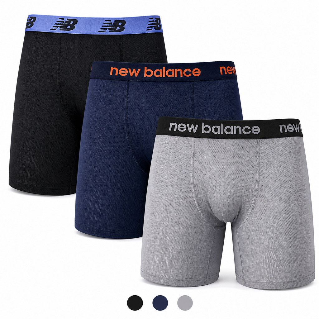 New Balance Mens Premium Stretch Boxer Briefs Trunks Underwear S-XL 3-12 Pack - QHA UK
