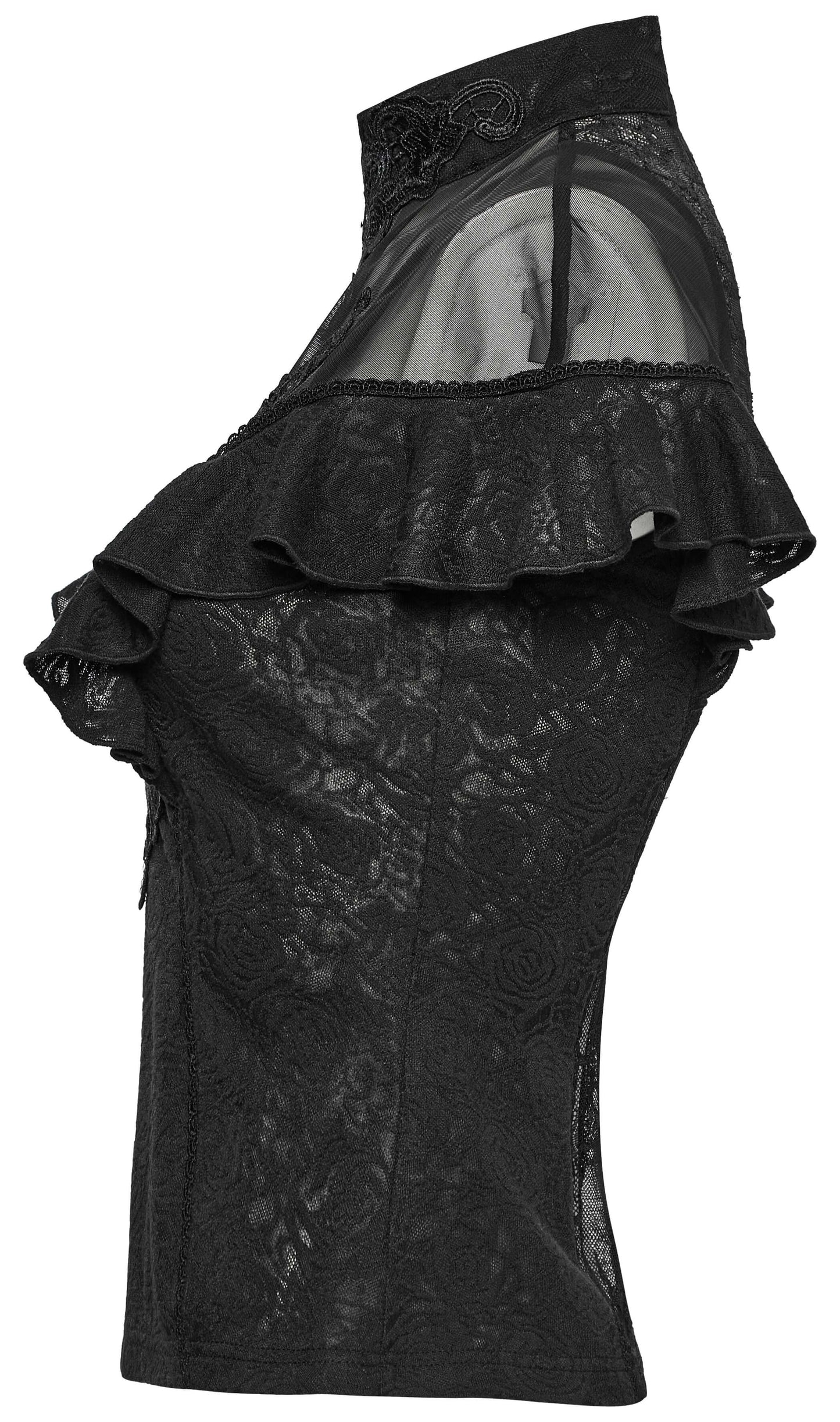 Punk Rave Gothic Applique Top
