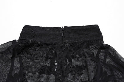 Punk Rave Gothic Applique Top