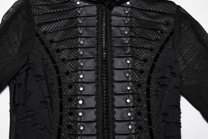 Punk Rave Seraphine Spinal Lace Panel Maxi Dress In Black