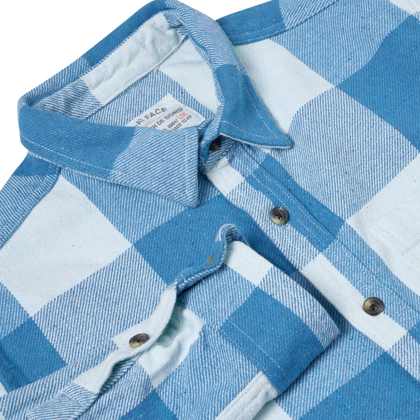 Fat Face Men's Brushed Cotton Check Shirt Long Sleeve Regular Fit S–3XL