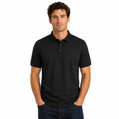 Mens Summer Polo Shirt Polyester Breathable Sweat Absorbent Short Sleeve Top UK