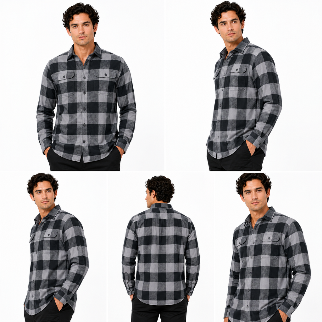 Wrangler Mens Sherpa Lined Flannel Shirt Jacket Check Fleece Warm Overshirt