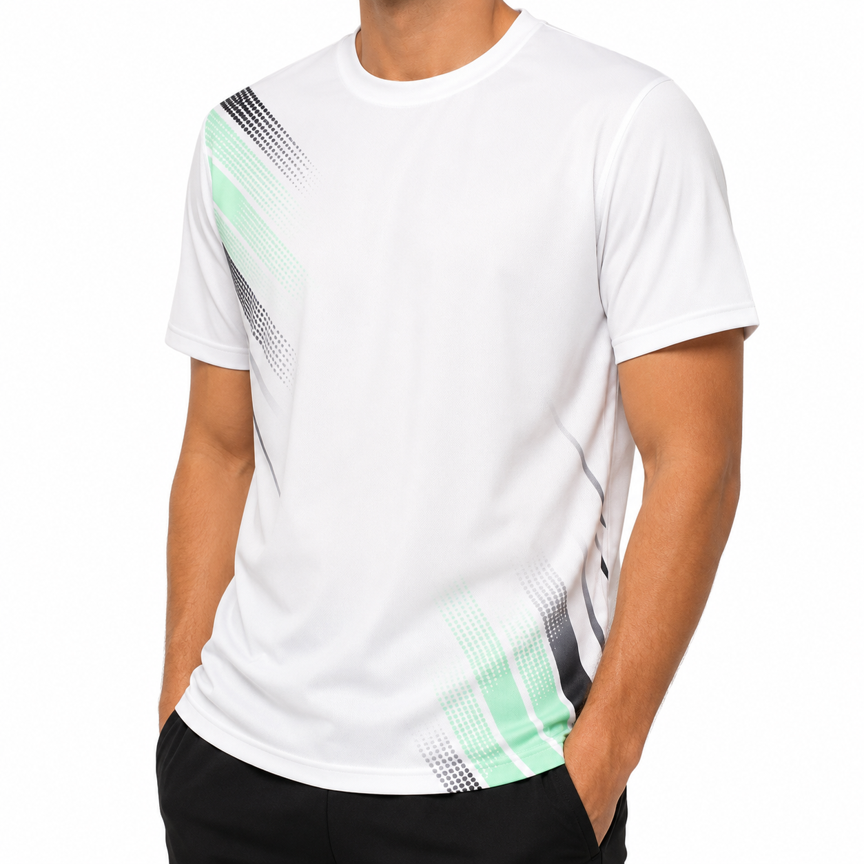 Mens Unisex Quick Dry Ice Silk T-Shirt Breathable Summer Sports Tee S-4XL