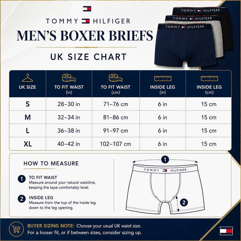 Tommy Hilfiger Mens Cotton Stretch Boxer Briefs Trunks Underwear S-XL 3-12 Pack - QHA UK