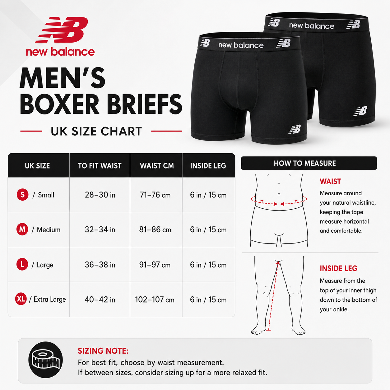 New Balance Mens Premium Stretch Boxer Briefs Trunks Underwear S-XL 3-12 Pack - QHA UK