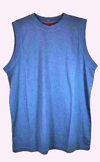 Metaphor Pure Cotton Plain Sleeve Less T Shirt in Size 2XL-8XL