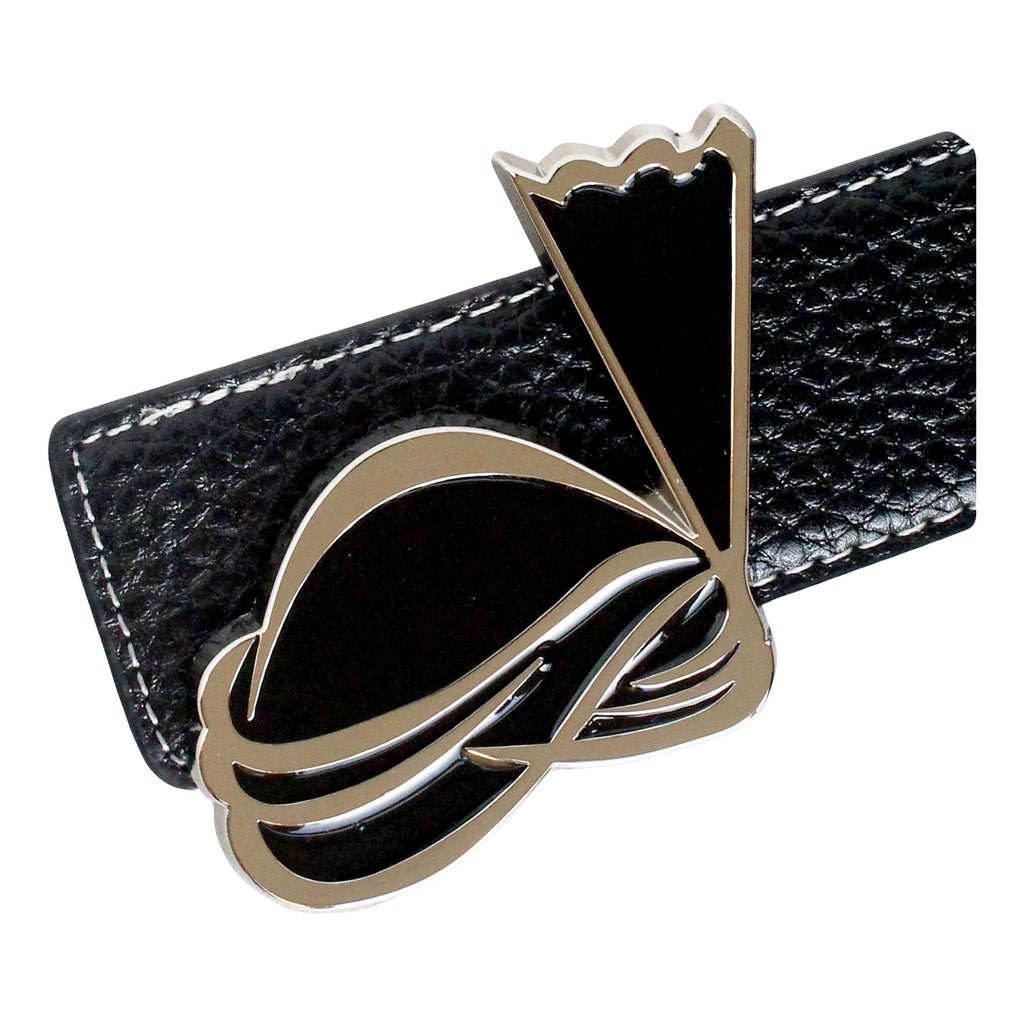 QHA Mens Reversible Leather Belt Designer Turban Buckle for Men 38mm Wide Q20