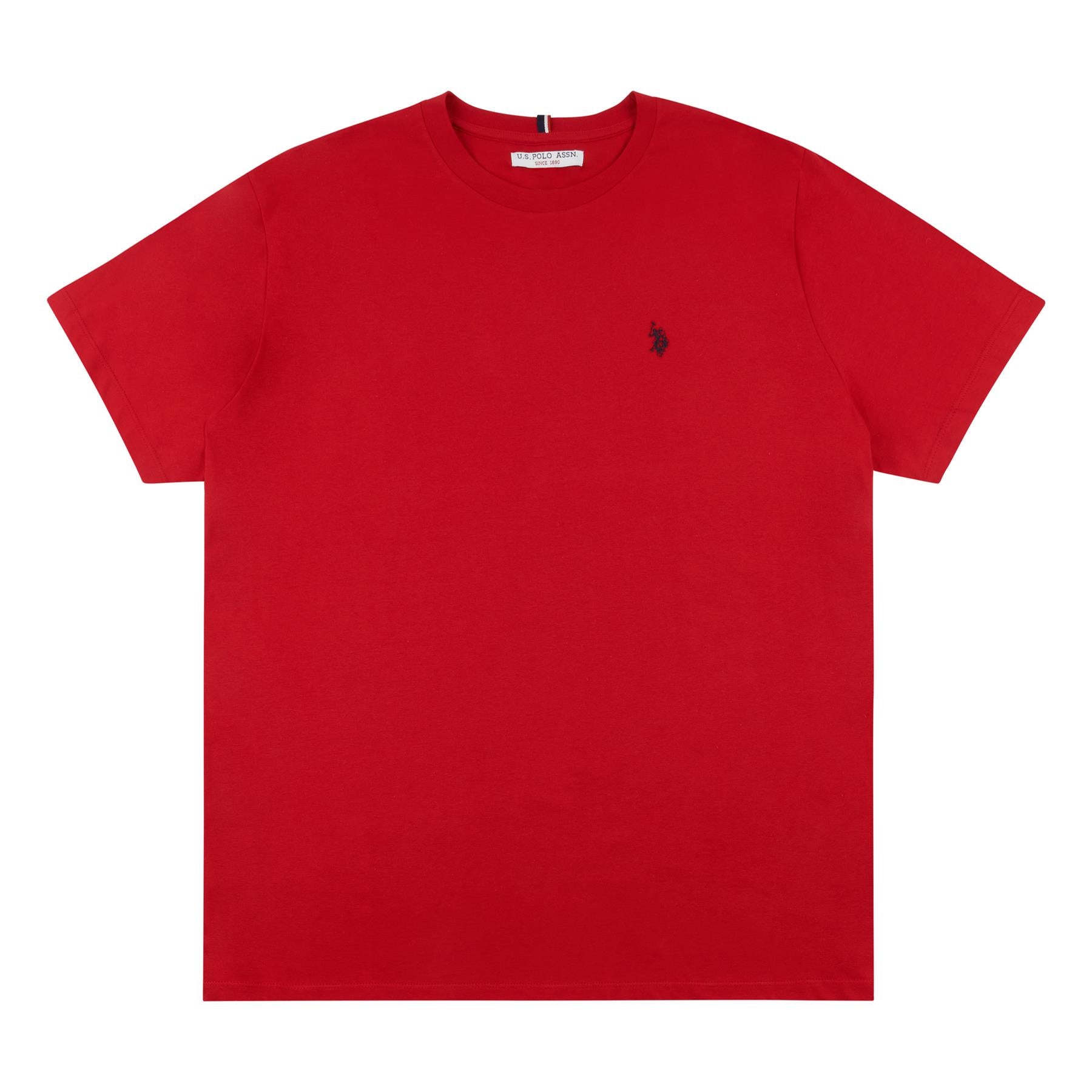 Men U.S. Polo Assn. Uspa Pure Cotton Plain T-Shirt With Small Logo