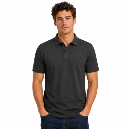 Mens Summer Polo Shirt Polyester Breathable Sweat Absorbent Short Sleeve Top UK