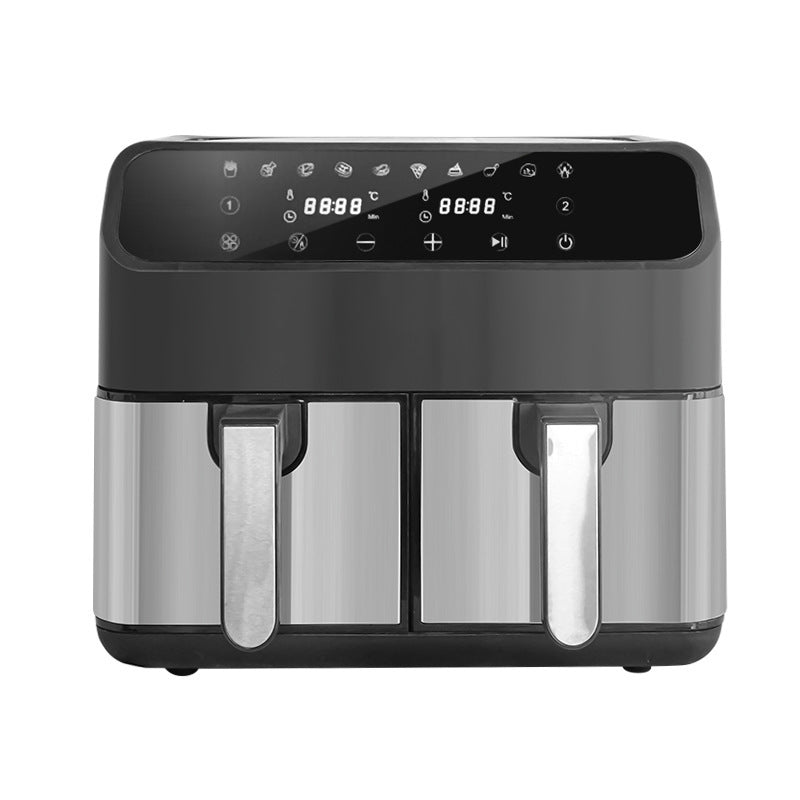 Large Capacity 8L Multi-functional Stainless Steel Double Pot Air Fryer