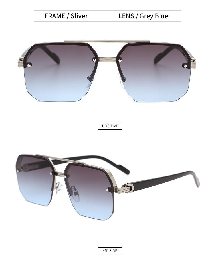 Men’s Fashion Sunglasses - Versatile Silver Gold