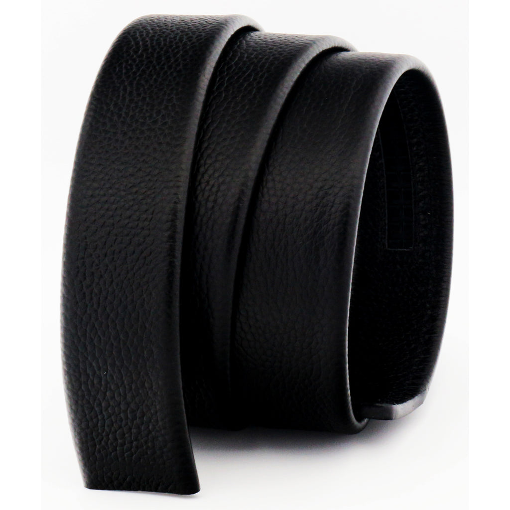 Sangle de ceinture à cliquet QHA pour homme en cuir pleine fleur, pour boucle automatique de 35 mm de large, Q09