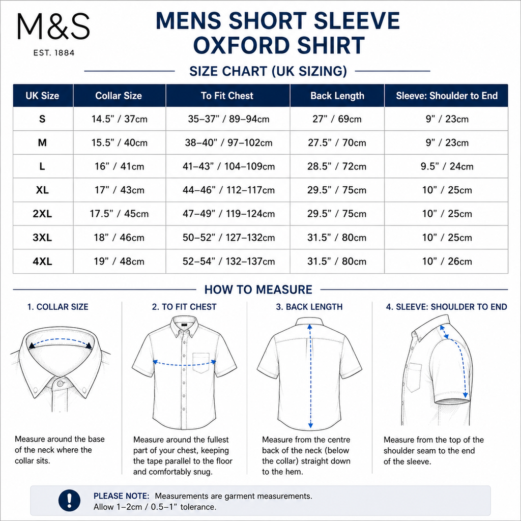 M&S Mens Regular Fit Cotton Shirt Easy Iron Formal Smart Work Shirt