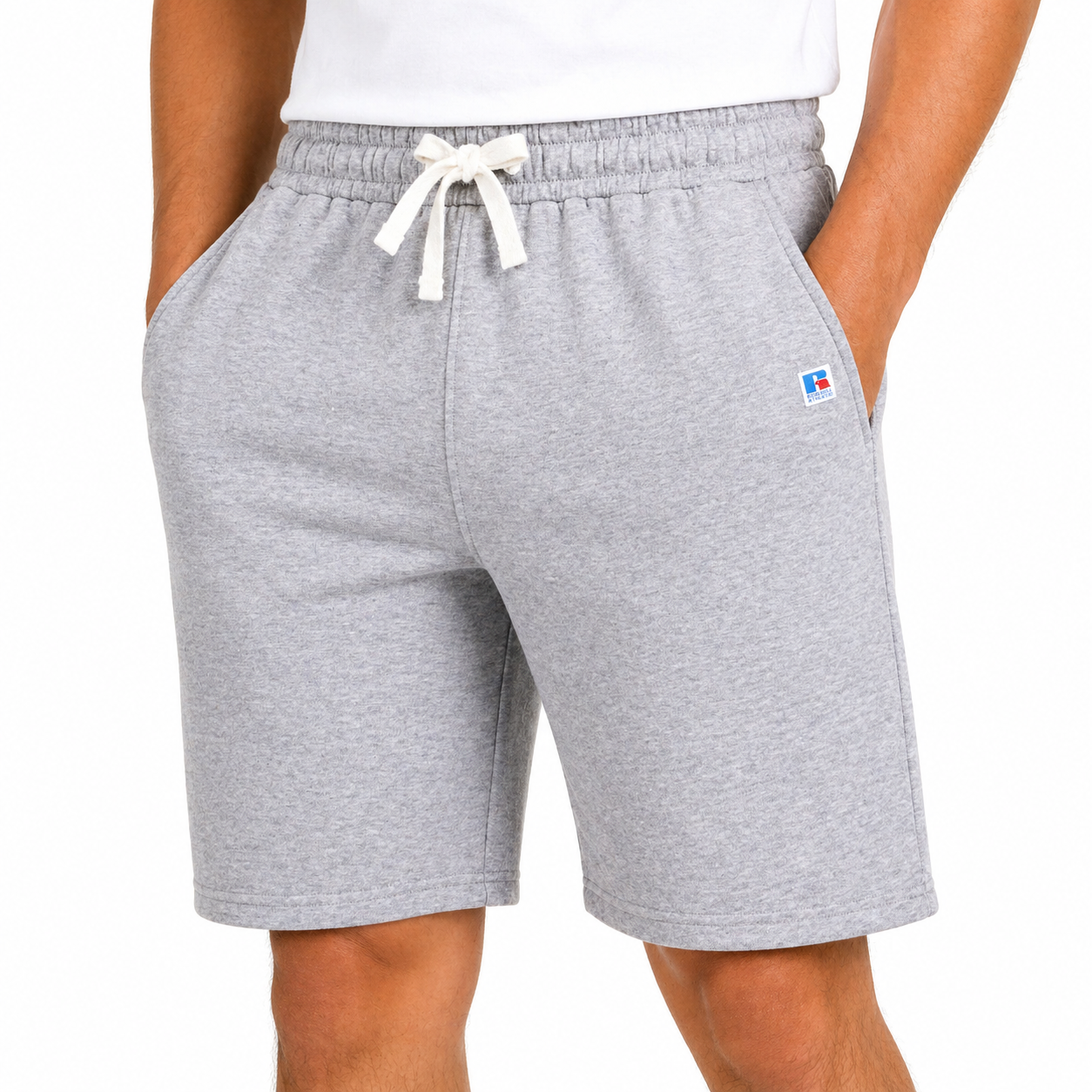 Russell Athletic Men's Jersey Shorts Gym Casual Cotton Elastic Waist