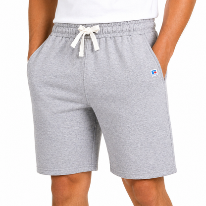 Russell Athletic Men's Jersey Shorts Gym Casual Cotton Elastic Waist - QHA UK