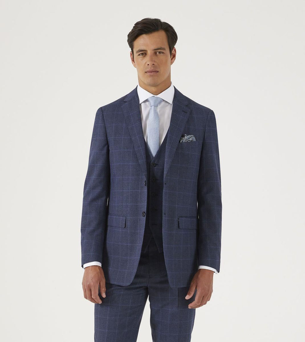 Skopes Tailored Fit Men's Anello Suit Jacket in Blue 34 to 62