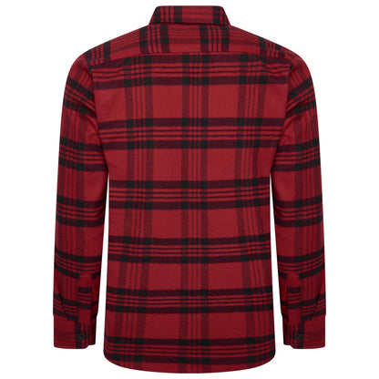 Ex-Chain Store Men's Brushed Cotton Check Overshirt | Long Sleeve Regular Fit | S-2XL