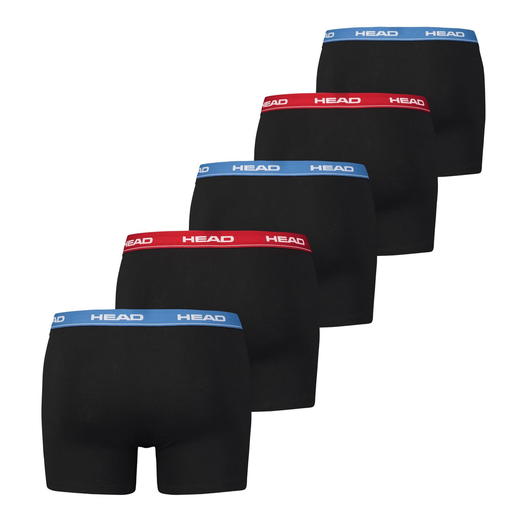 Head Men's Cotton Jersey 5 Pack Ribbed Boxer Shorts, S-XL
