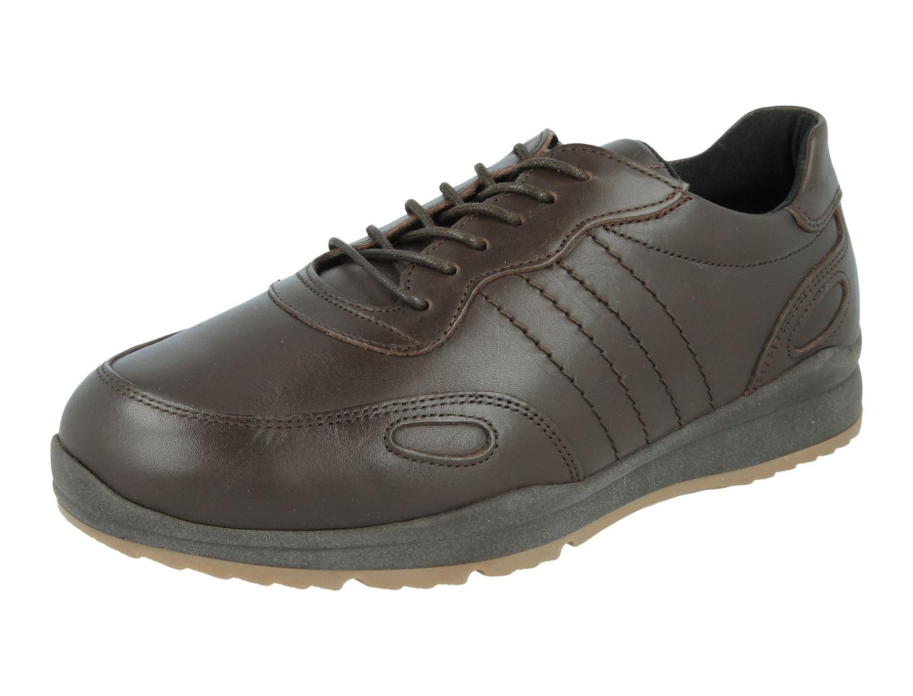 Men'S Casual Shoes (Seb)6V Wide Fit By Db Shoes in Dark Brown