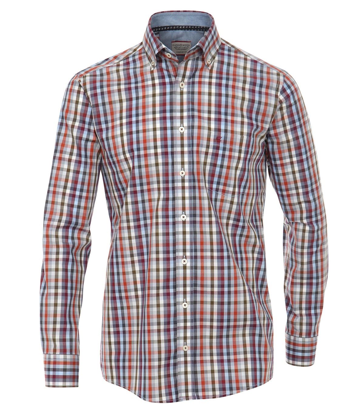 Casa Moda Premium Cotton LS Checked shirt in Size L to 5XL, 2 Color Options