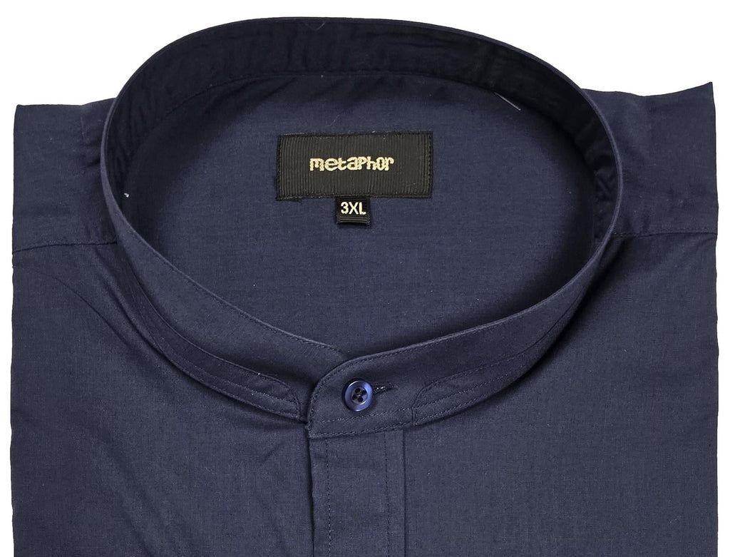 Metaphor Mens Big Size Poly Cotton Long Sleeve Grandad Shirt (155615) 2XL - 8XL