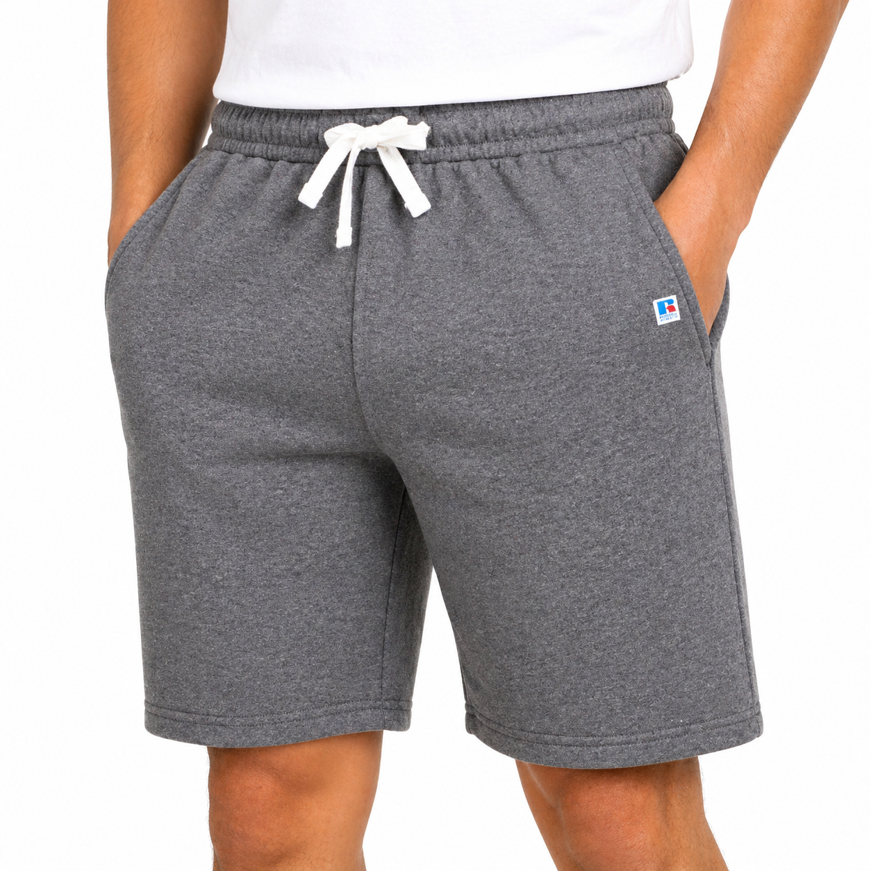 Russell Athletic Men's Jersey Shorts Gym Casual Cotton Elastic Waist