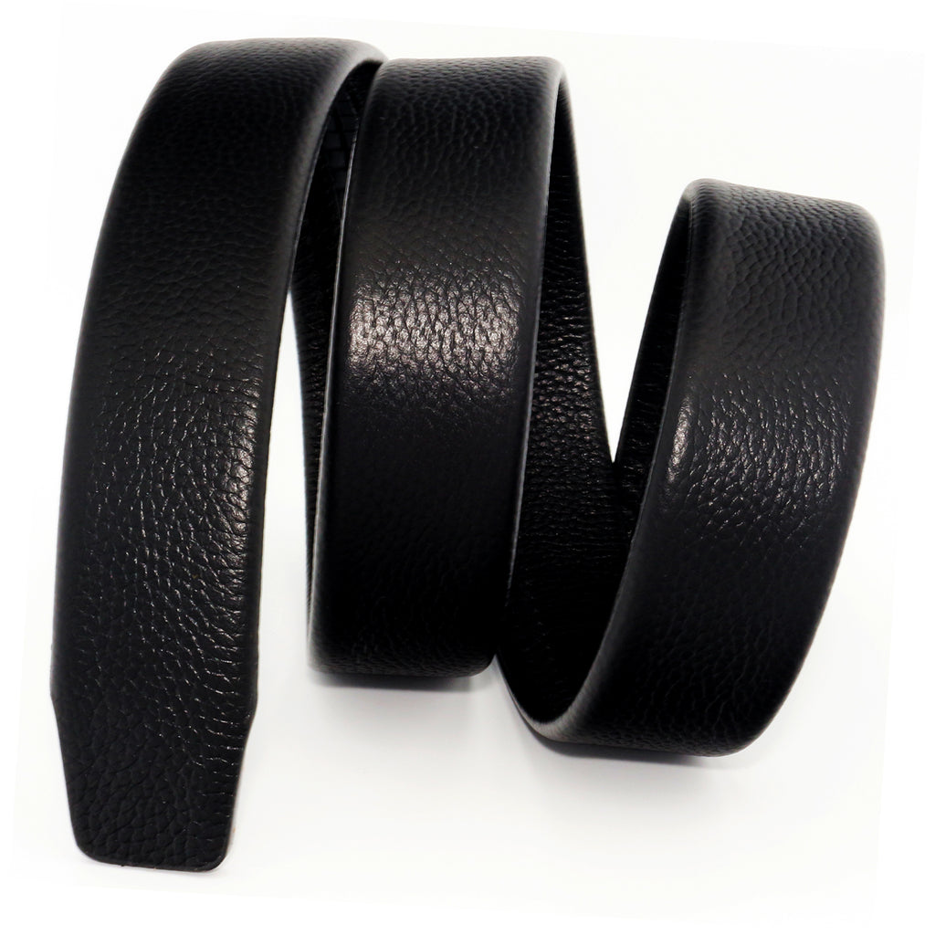 Sangle de ceinture à cliquet QHA pour homme en cuir pleine fleur, pour boucle automatique de 35 mm de large, Q09