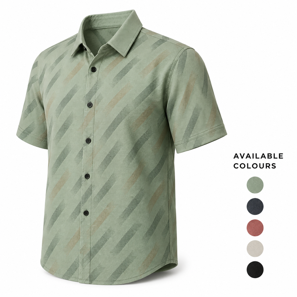 Mens Printed Polo Shirt Short Sleeve Contrast Summer Casual Top S-4XL
