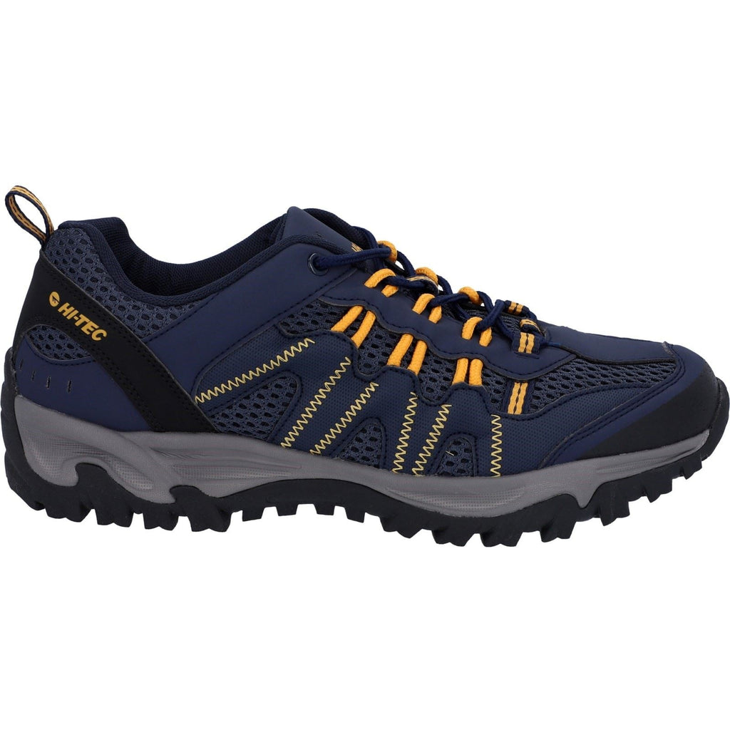 Hi-Tec Men's Jaguar Low Rise Hiking Boots in Navy/Yellow 6 to 13