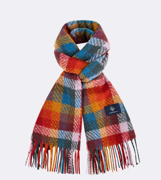 All-match Plaid Imitation Cashmere Women's Warm Scarf