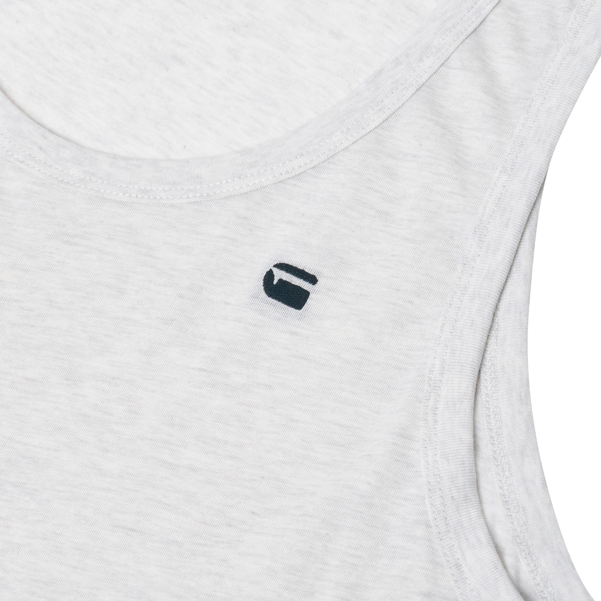 G-Star Men's Cotton Crew Neck Vest | Sleeveless Regular Fit | Grey Marl | S-2XL