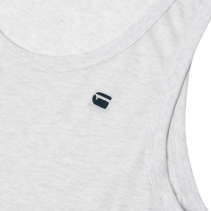G-Star Men's Cotton Crew Neck Vest | Sleeveless Regular Fit | Grey Marl | S-2XL