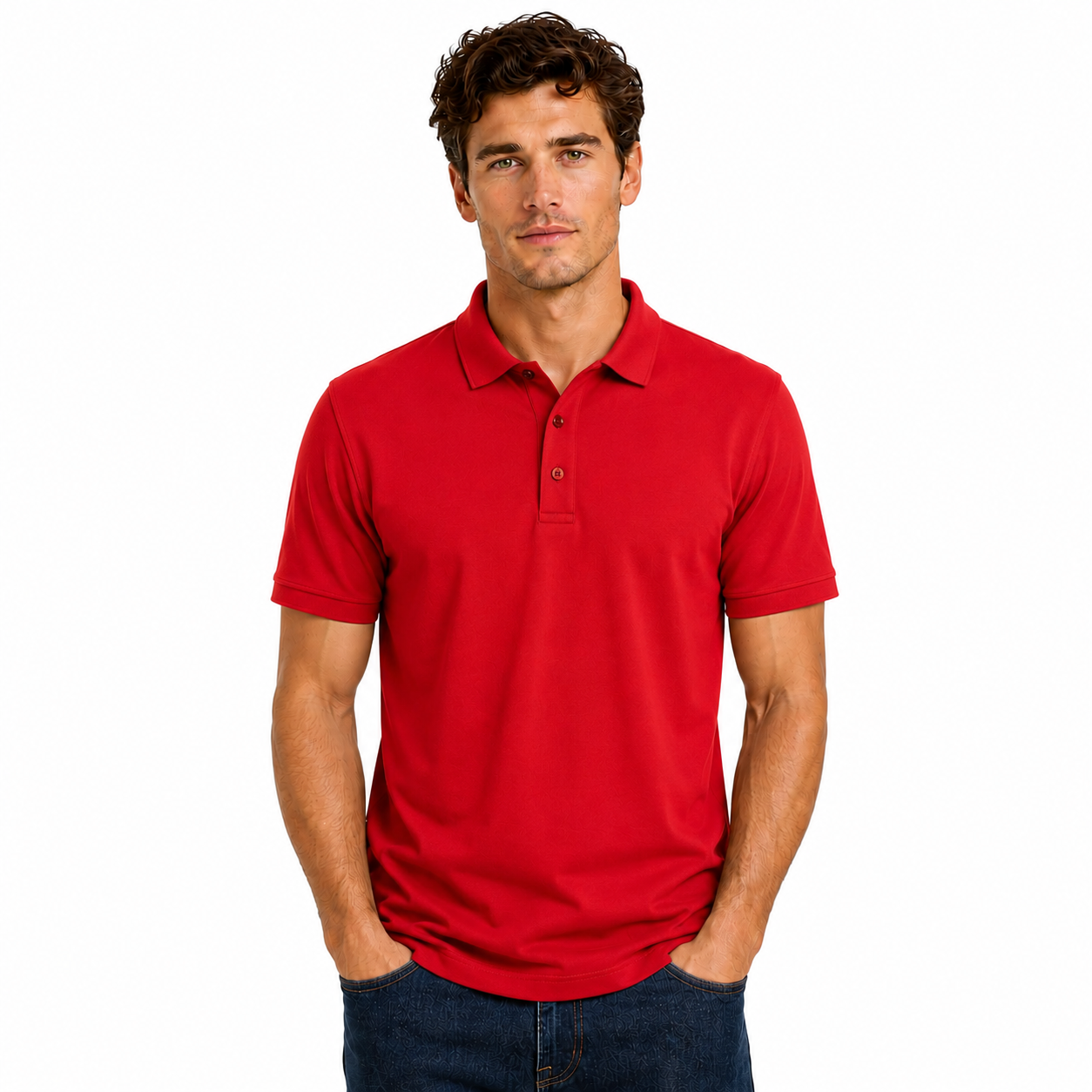 Mens Summer Polo Shirt Polyester Breathable Sweat Absorbent Short Sleeve Top UK