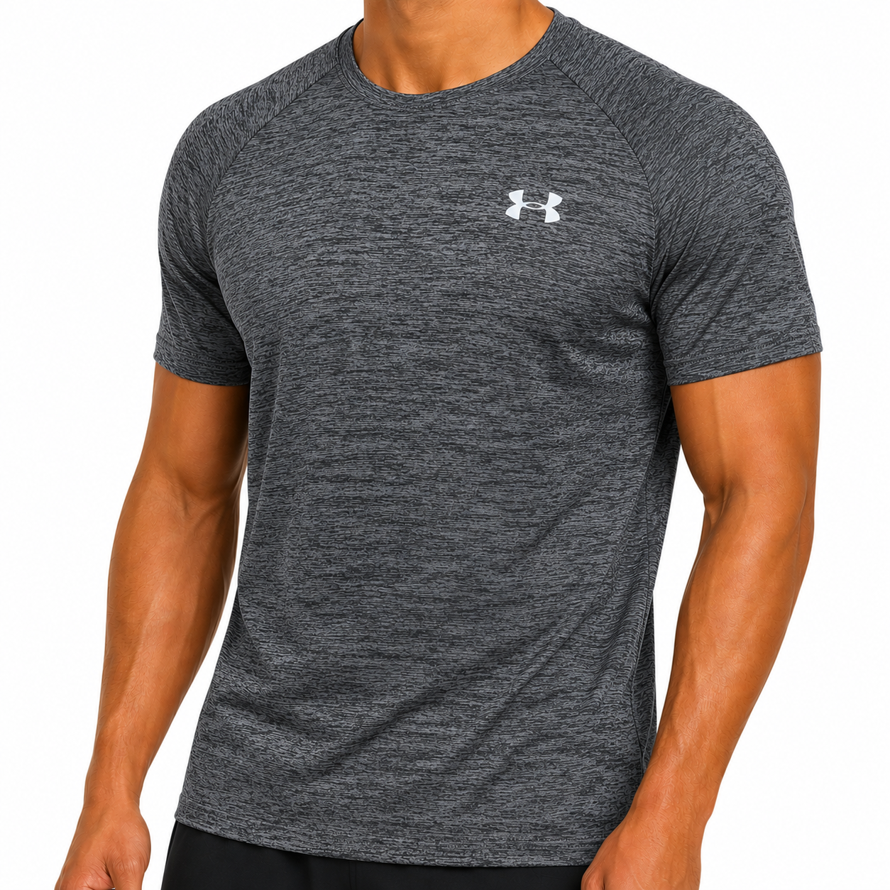 Under Armour Mens HeatGear Tech Marl T-Shirt Gym Running Training Top