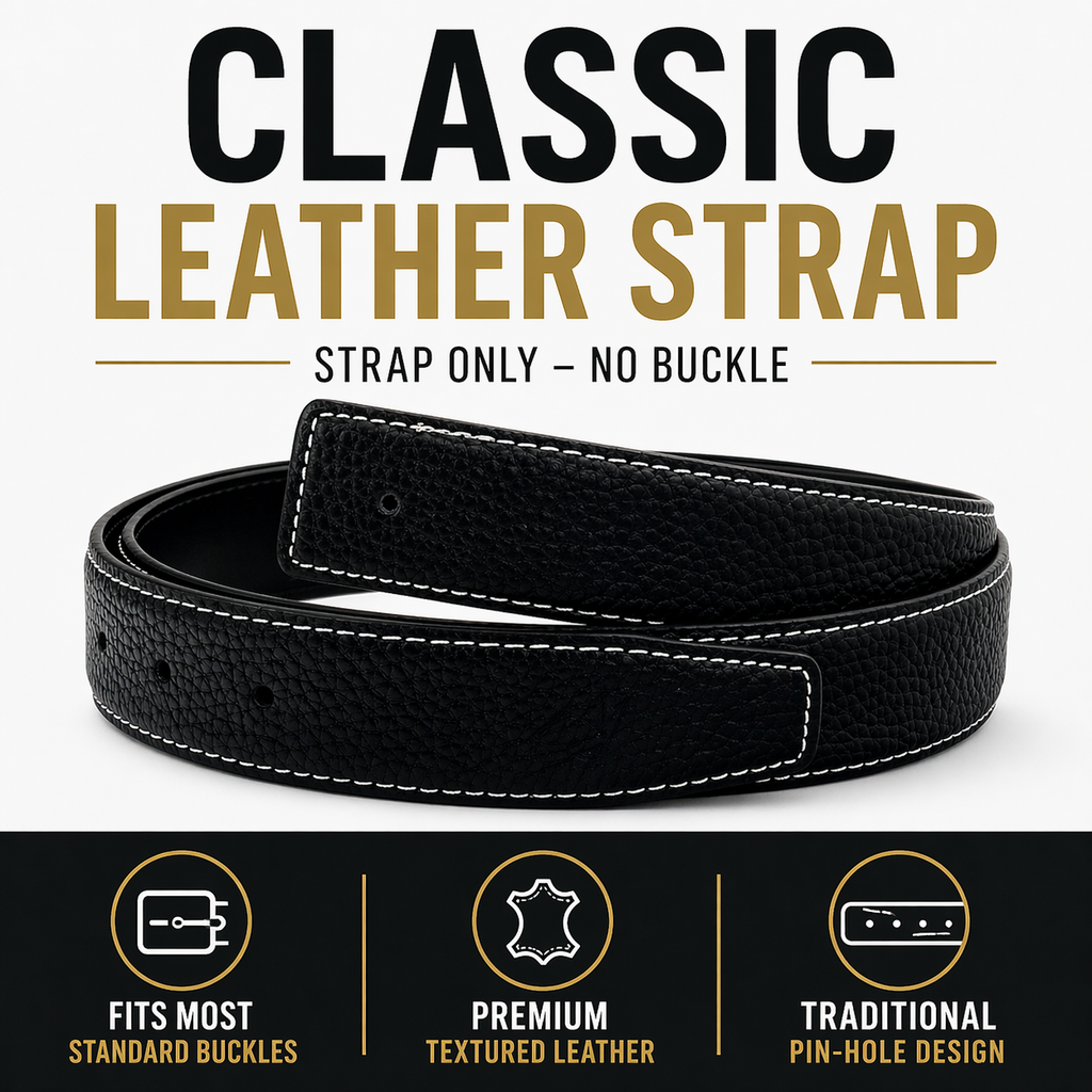 Unisex 32mm Belt Strap for H Buckle Replacement Genuine Leather UK Q03 - QHA UK