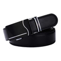 QHA Mens 35mm Split Leather Ratchet Belt, Automatic Sliding Buckle Q42