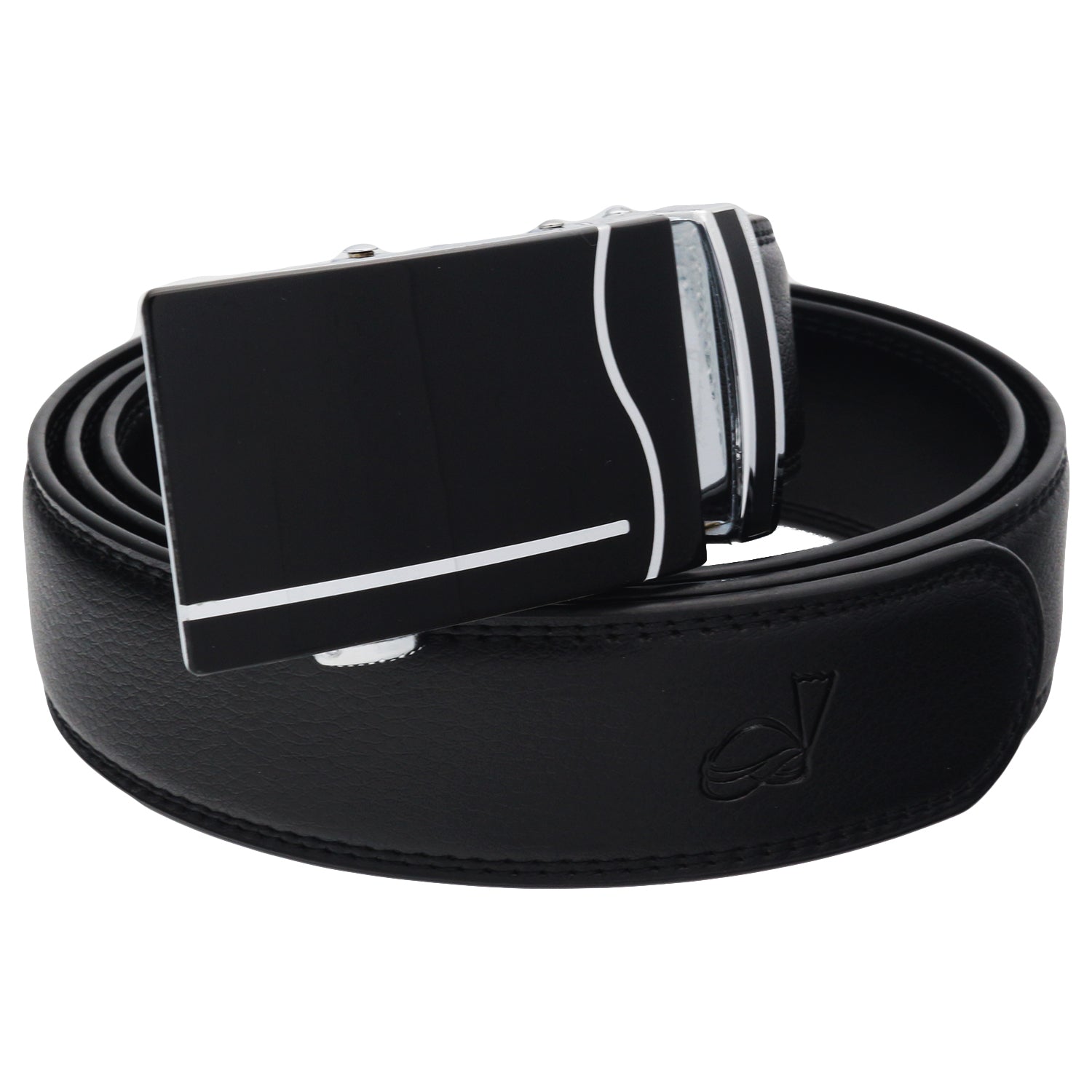 QHA Mens Ratchet Leather Belt Automatic Buckle 35mm Wide Q42