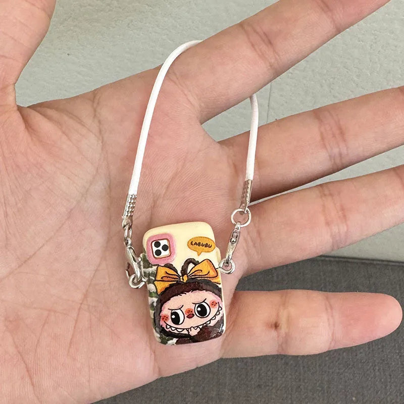 2025 New Labubu Accessories Decor Mini Cartoon Phone Case Pendant Mini Camera Labubu Diy Decor Accessories Toy Gift
