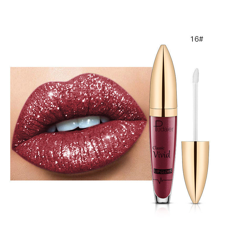 Pudaier Glitter Flip Matte Shimmer Lip Gloss