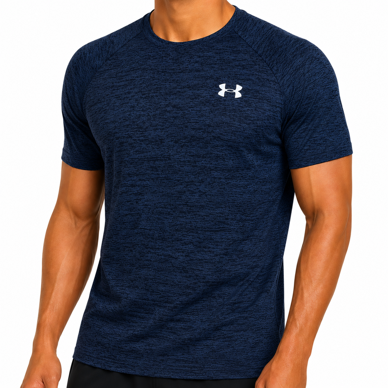 Under Armour Mens HeatGear Tech Marl T-Shirt Gym Running Training Top