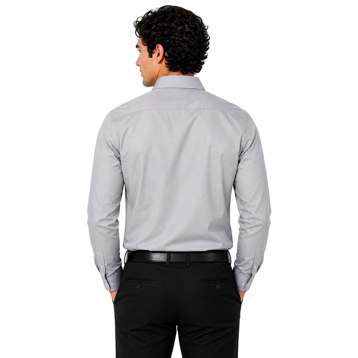 Kustom Kit Mens Poplin Shirt Long Sleeve Formal Work Office Classic Fit - QHA UK