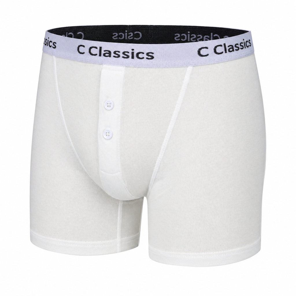 C Classics Mens 3 Pack Boxer Shorts Button Fly Cotton Rich Comfort Fit Underwear