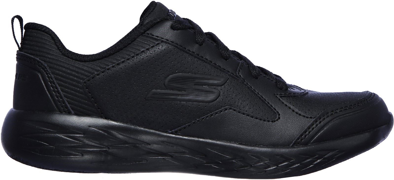 Skechers Go Run 600 Bexor School Shoes Boys BTS in Black Synthetic/ Black Trim