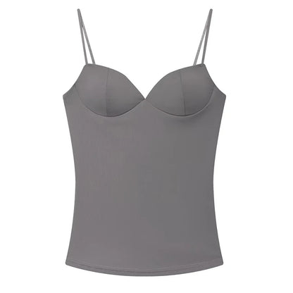 Womens Corset Crop Top Backless Camisole Bustier Bodycon Strap Top - QHA UK