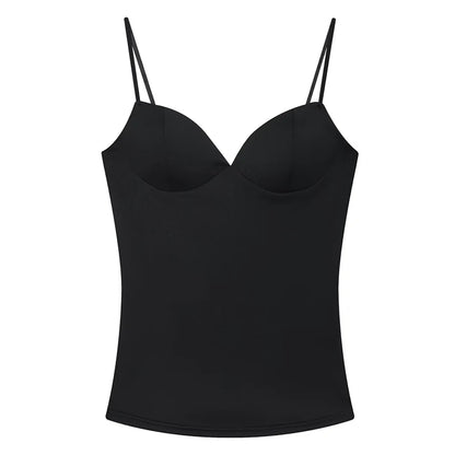 Womens Corset Crop Top Backless Camisole Bustier Bodycon Strap Top - QHA UK